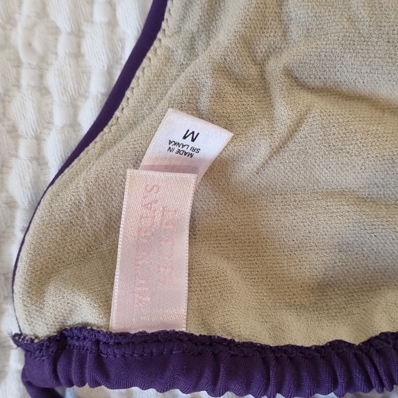Victoria's Secret purple triangle bikini with ring accents size M - Picture 5 of 5